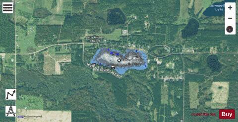 Silver Lake D depth contour Map - i-Boating App - Satellite