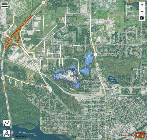 Silver Lake E depth contour Map - i-Boating App - Satellite