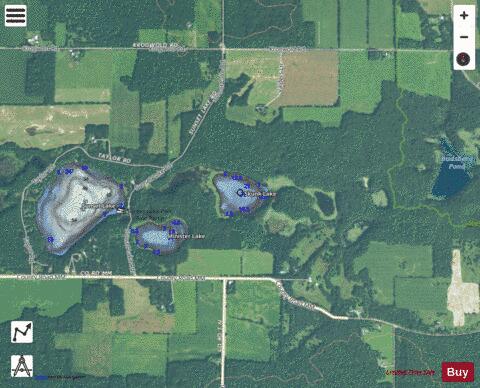 Skunk Lake depth contour Map - i-Boating App - Satellite