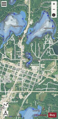 Snake Lake depth contour Map - i-Boating App - Satellite