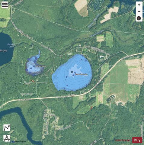Snowden Lake depth contour Map - i-Boating App - Satellite