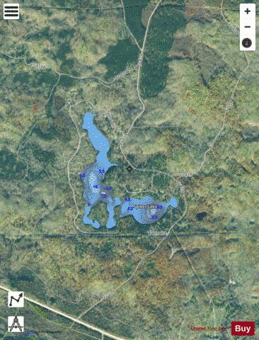 Spider Lake C depth contour Map - i-Boating App - Satellite