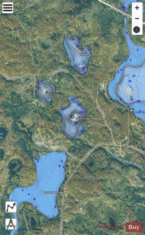Spirit Lake depth contour Map - i-Boating App - Satellite