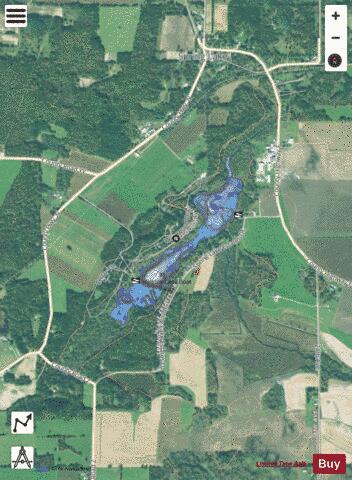 Spring Lake E depth contour Map - i-Boating App - Satellite
