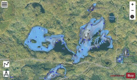 Star Lake depth contour Map - i-Boating App - Satellite