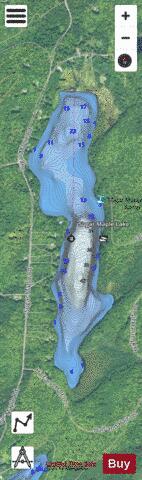 Sugar Maple Lake depth contour Map - i-Boating App - Satellite