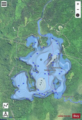Tenderfoot Lake depth contour Map - i-Boating App - Satellite