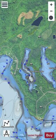 Three Johns Lake depth contour Map - i-Boating App - Satellite