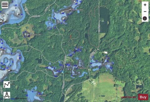 Triple Lake  North depth contour Map - i-Boating App - Satellite