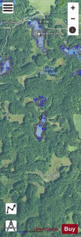 Twin Lakes depth contour Map - i-Boating App - Satellite
