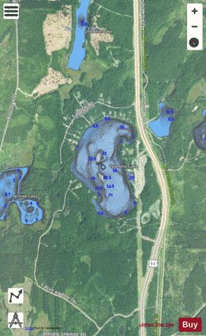 Halfway Lake depth contour Map - i-Boating App - Satellite