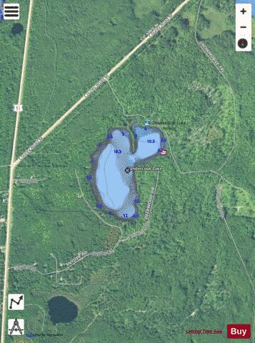 Vandercook Lake depth contour Map - i-Boating App - Satellite