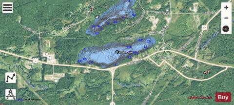 Venus Lake depth contour Map - i-Boating App - Satellite