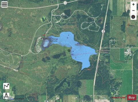 Vern Wolf Lake depth contour Map - i-Boating App - Satellite