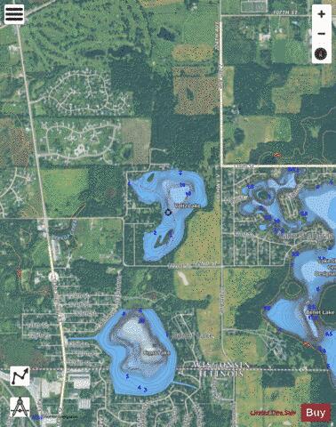 Voltz Lake depth contour Map - i-Boating App - Satellite