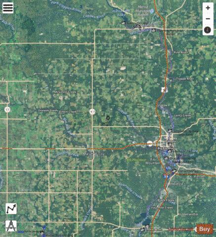 Wausau Lake depth contour Map - i-Boating App - Satellite