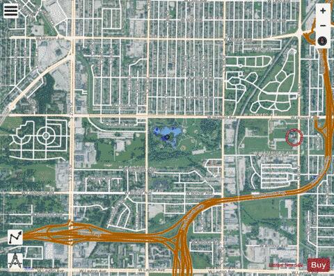 Wilson Park Pond depth contour Map - i-Boating App - Satellite