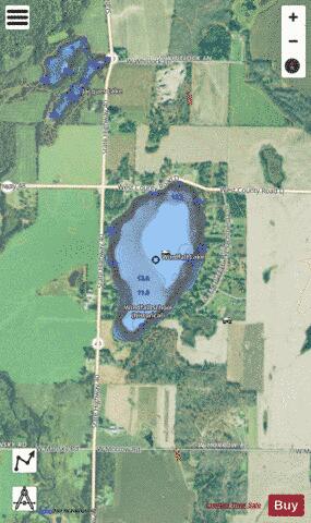Windfall Lake depth contour Map - i-Boating App - Satellite