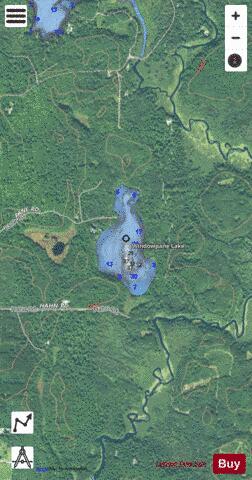 Windowpane Lake depth contour Map - i-Boating App - Satellite