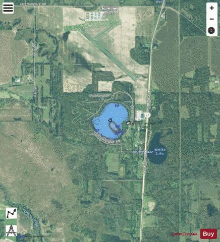 Witters Lake depth contour Map - i-Boating App - Satellite