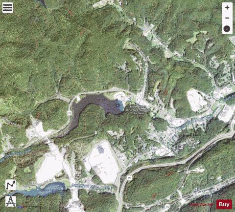 Kee Reservoir depth contour Map - i-Boating App - Satellite