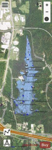 Walker County Public Fishing Lake depth contour Map - i-Boating App - Satellite