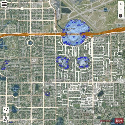 Lake Arnold depth contour Map - i-Boating App - Satellite