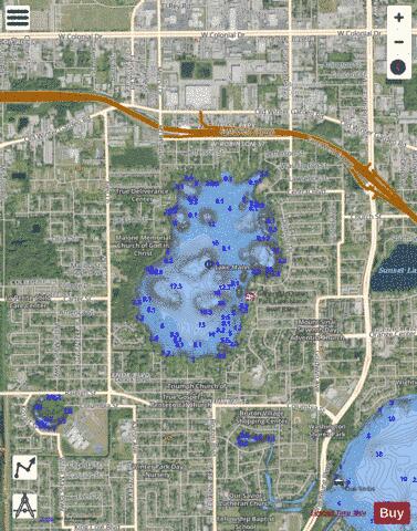 Lake Mann depth contour Map - i-Boating App - Satellite