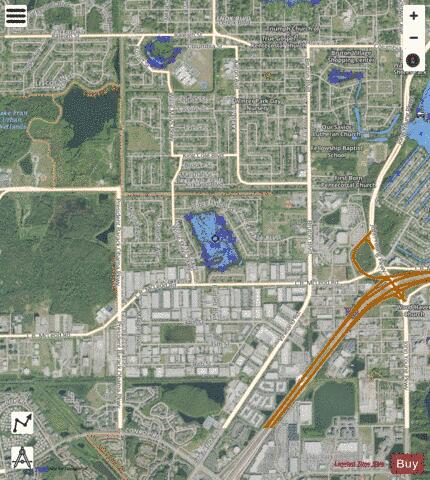 Prince Hall Park Lake depth contour Map - i-Boating App - Satellite