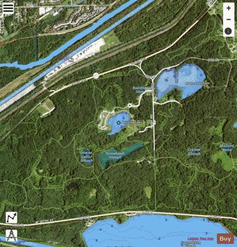 Bullfrog Lake depth contour Map - i-Boating App - Satellite