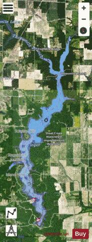 Lake Lou Yaeger depth contour Map - i-Boating App - Satellite