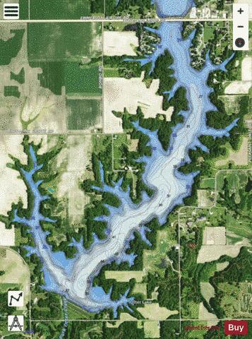 Otter Lake (South) depth contour Map - i-Boating App - Satellite