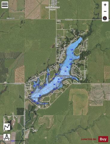 Marion Co. Lake, Marion depth contour Map - i-Boating App - Satellite