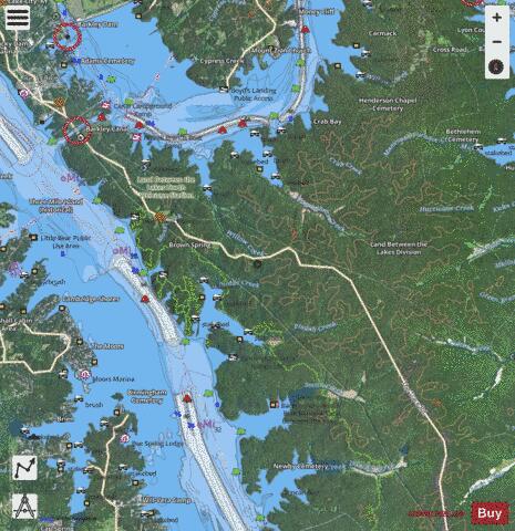 Cumberland River section 11_522_797 depth contour Map - i-Boating App - Satellite