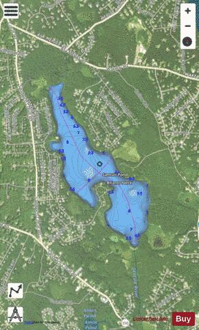 Santuit Pond depth contour Map - i-Boating App - Satellite