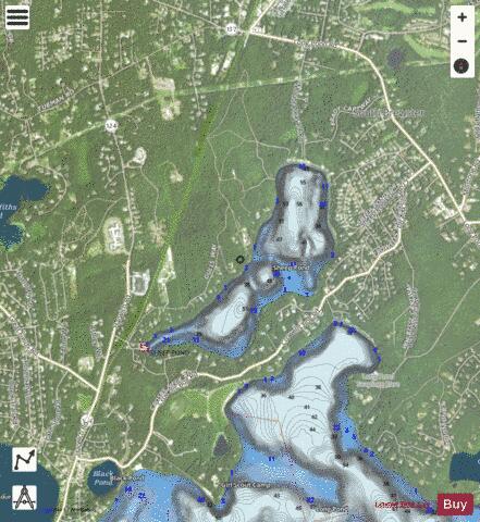 Sheep Pond depth contour Map - i-Boating App - Satellite