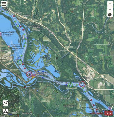 Upper Mississippi River section 11_497_739 depth contour Map - i-Boating App - Satellite