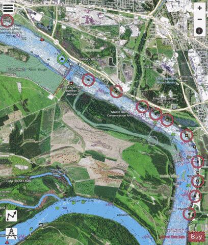 Upper Mississippi River section 11_511_783 depth contour Map - i-Boating App - Satellite