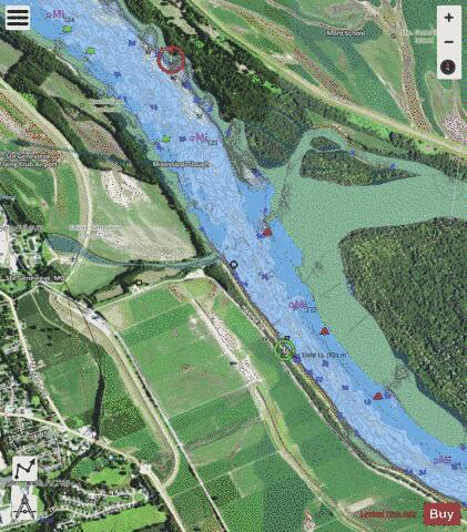 Upper Mississippi River section 11_511_790 depth contour Map - i-Boating App - Satellite