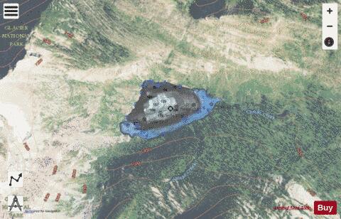 Evangeline Lake depth contour Map - i-Boating App - Satellite