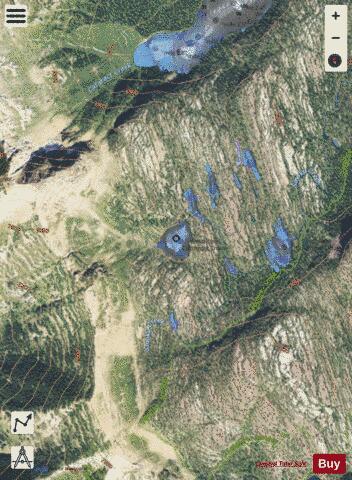 Necklace Lake #1 depth contour Map - i-Boating App - Satellite