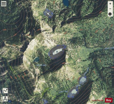 Pilgrim Lake depth contour Map - i-Boating App - Satellite