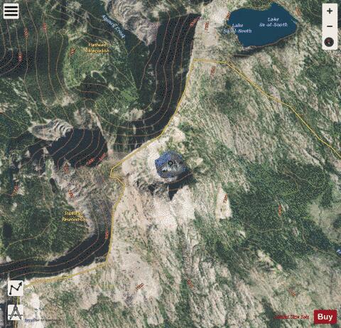 Rattlesnake Lake #22 depth contour Map - i-Boating App - Satellite