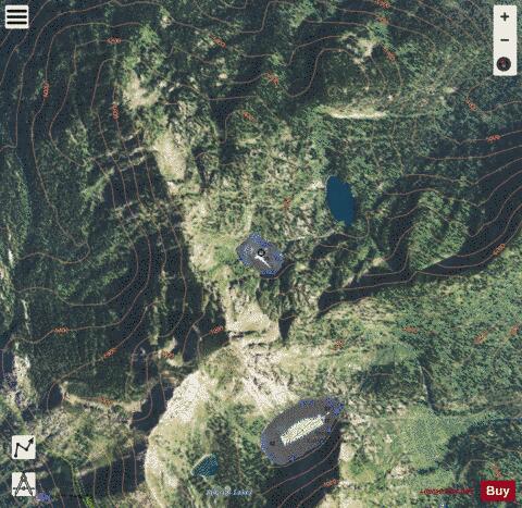 Upper Three Eagles Lake depth contour Map - i-Boating App - Satellite