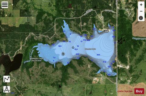 Duncan depth contour Map - i-Boating App - Satellite