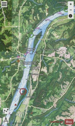 Ohio River section 11_520_794 depth contour Map - i-Boating App - Satellite
