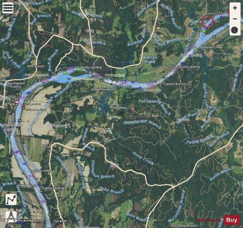 Tennessee River section 11_522_808 depth contour Map - i-Boating App - Satellite