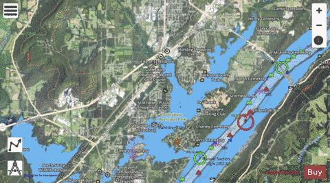 Tennessee River section 11_534_813 depth contour Map - i-Boating App - Satellite