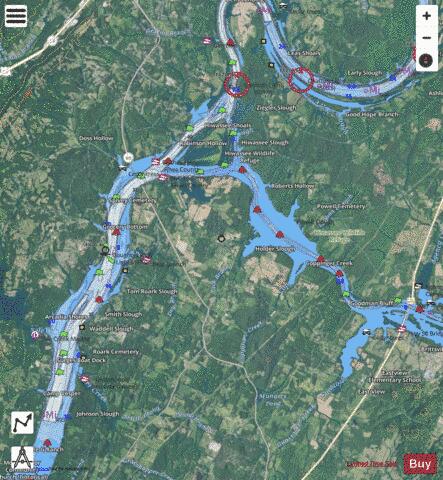 Tennessee River section 11_540_808 depth contour Map - i-Boating App - Satellite