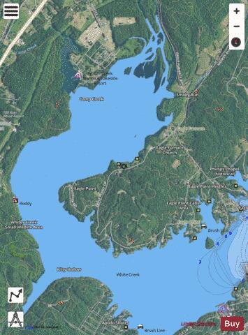 Tennessee River section 11_541_805 depth contour Map - i-Boating App - Satellite